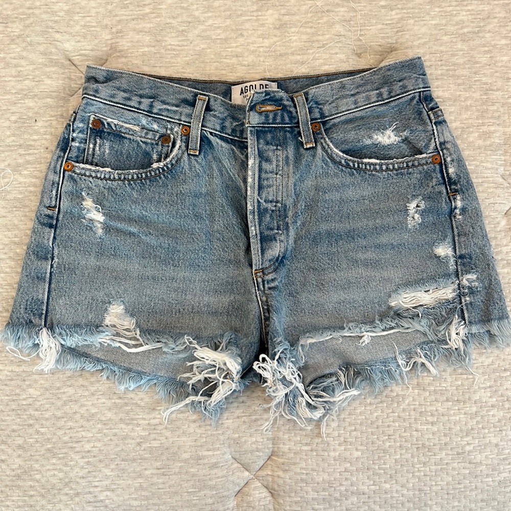 Agolde Parker Denim Shorts - Swapmeet color